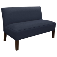 Cepheus Armless Settee - Twill Fabric, Navy