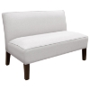Cepheus Armless Settee - Twill Fabric, White 
