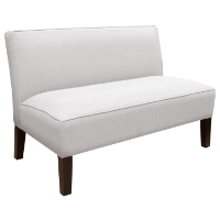 Cepheus Armless Settee - Twill Fabric, White
