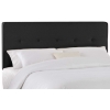 Cassiopeia Upholstered Headboard - Twill, Button Accents, Black 