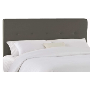 Cassiopeia Upholstered Headboard - Twill, Button Accents, Gray 