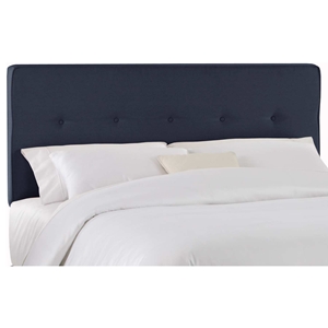 Cassiopeia Upholstered Headboard - Twill, Button Accents, Navy 