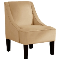 Crux Swoop Lounge Chair - Velvet, Buckwheat