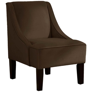 Crux Swoop Lounge Chair - Velvet, Chocolate 