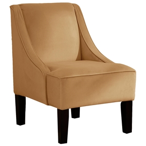 Crux Swoop Lounge Chair - Velvet, Honey 