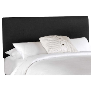 Caelum Headboard - Linen Slipcover, Black 