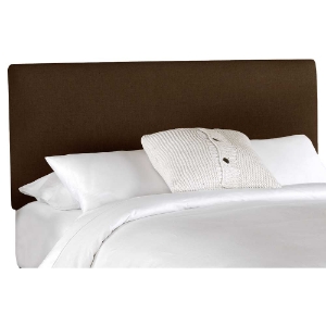 Caelum Headboard - Linen Slipcover, Chocolate 