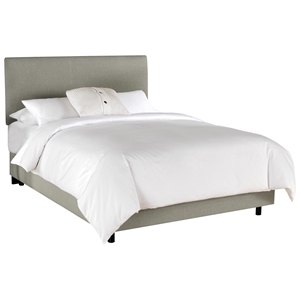 Caelum Bed - Linen Slipcover Headboard, Gray 