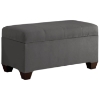 Vela Storage Bench - Microsuede, Seams, Charcoal 