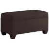 Vela Storage Bench - Microsuede, Seams, Chocolate 