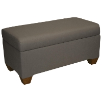 Sagittarius Upholstered Storage Bench - Twill, Gray
