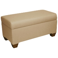 Sagittarius Upholstered Storage Bench - Twill, Khaki