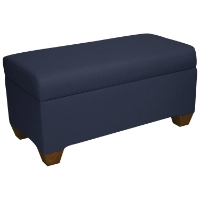 Sagittarius Upholstered Storage Bench - Twill, Navy