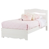 Lily Rose Twin Platform Bed - White Wash - SS-10075