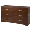 Step One Double Dresser - 6 Drawers, Sumptuous Cherry - SS-10109