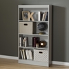 Axess 4 Shelves Bookcase - Soft Gray - SS-10136