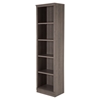 Morgan 5 Shelves Narrow Bookcase - Gray Maple - SS-10151