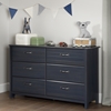 Ulysses 6 Drawers Double Dresser - Blueberry - SS-10361