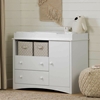 Peek-a-Boo White Changing Table with 2 Drawers - SS-2280331