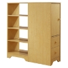 Popular Twin Loft Bedroom Set in Natural Maple - SS-2713-LOFT-SET
