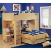 Popular Natural Maple Twin Bed on Casters - SS-2713082