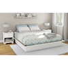 Step One King Platform Bed with Mouldings - Pure White - SS-3050248