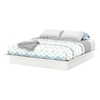 Step One King Platform Bed with Mouldings - Pure White - SS-3050248