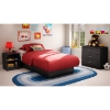 Libra Low Profile Twin Platform Bed in Black - SS-3070235