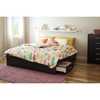 Step One King Platform Bed - 6 Drawers, Pure Black - SS-3107249