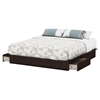 Step One King Platform Bed - 2 Drawers, Chocolate - SS-3159237