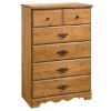 Prairie Country Style Chest with 5 Drawers - SS-3232035