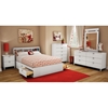 Sparkling Full Bookcase Headboard in Pure White - SS-3260093