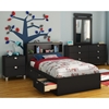 Spark 4 Piece Youth Bedroom Set in Black - SS-3270-4PC