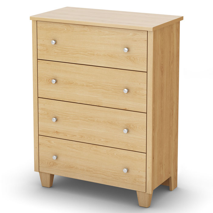 Maple Chest Clever Natural Maple Chest with 4 Drawers | DCG Stores