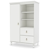 Moonlight Pure White Door Chest with Open Shelves - SS-3760038