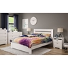Reevo Queen Platform Bedroom Set - Pure White - SS-3840-F
