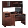 Squared Multi-Level Computer Desk in Royal Cherry - SS-7246787