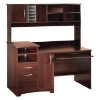 Squared Multi-Level Computer Desk in Royal Cherry - SS-7246787
