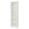 Axess 5 Shelves Narrow Bookcase - Pure White - SS-7250758