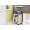 Axess Microwave Cart - Storage, Wheels, Pure White - SS-7250B1