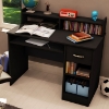 Axess Black Computer Desk with Low Hutch - SS-7270076