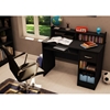 Axess Black Computer Desk with Low Hutch - SS-7270076