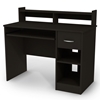 Axess Black Computer Desk with Low Hutch - SS-7270076
