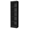 Axess 5 Shelves Narrow Bookcase - Pure Black - SS-7270758