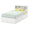 Karma Twin Mates Bed - 3 Drawers, Pure White - SS-9002C1