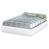 Fusion Queen Mates Bed - 2 Drawers, Pure White - SS-9007B1