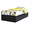Fusion Twin Mates Bed - 3 Drawers, Pure Black - SS-9008D1