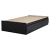 Fusion Twin Mates Bed - 3 Drawers, Pure Black - SS-9008D1