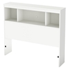Litchi Twin Bookcase Headboard - Pure White - SS-9011A1