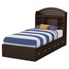 Morning Dew Twin Mates Bed - 3 Drawers, Chocolate - SS-9016080